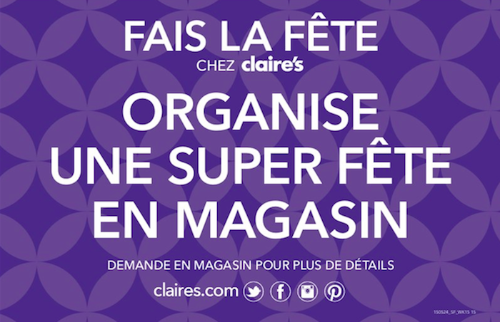 claires offre